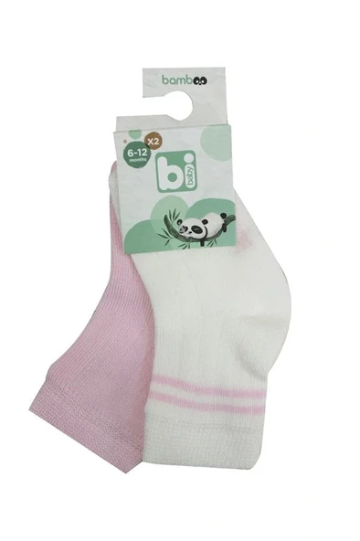 Nessiworld   Derby Bamboo 2'Li Çorap 68386 Ekru Pembe