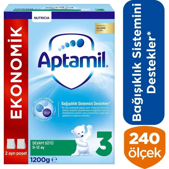 Aptamil Devam Sütü Maması No3 9-12 Ay 1200 Gr - Resim 2