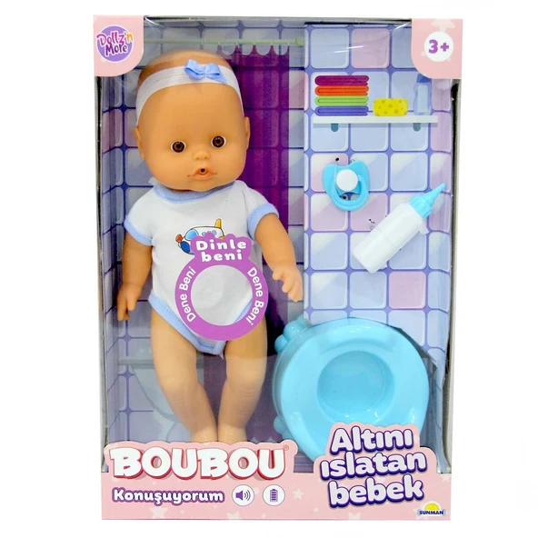 Boubou Altını Islatan Sesli Bebek Seti 30 cm - S02030121 - 2