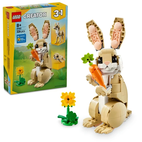 LEGO Creator 3 ü 1 Arada Sevimli Tavşan Oyun Seti 31162