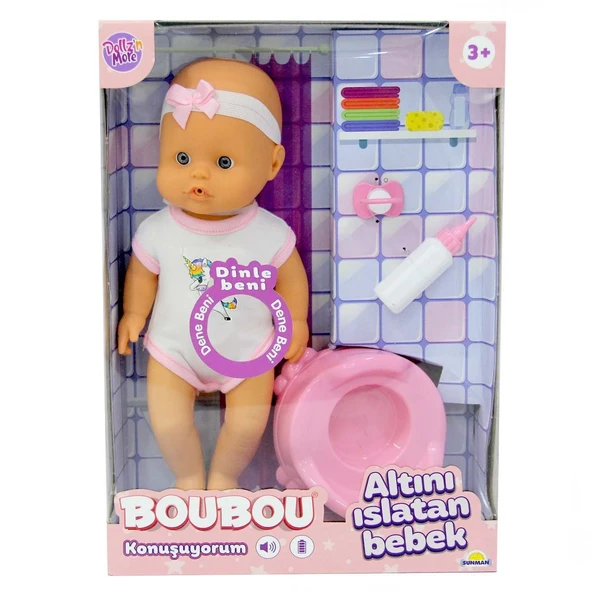 Boubou Altını Islatan Sesli Bebek Seti 30 cm - S02030121 - 8