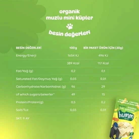 Nessiworld Humm Organik Muzlu Glutensiz Vegan Mini Küpler 30 Gr - 5