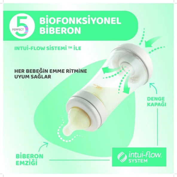 Nessiworld Chicco Perfect 5 Antikolik Biberon PP 150 ml Boy - Resim 4