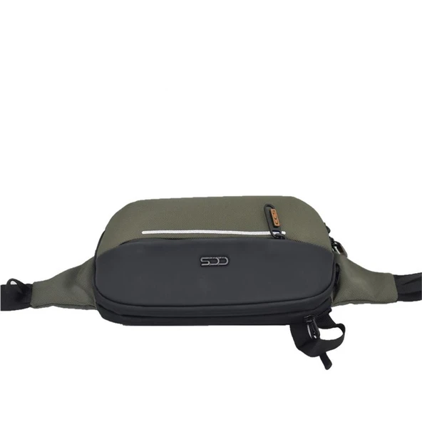 ÇÇS Multifonksiyonel Çift Gözlü Körüklü Su Geçirmez Bel Çantası Yeşil - Resim 5