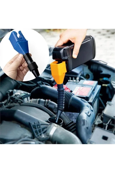 Araç Yağ Benzin Doldurma Hunisi Açılabilir Yer Kaplamaz Yağ Benzin Dökme Aparatı 1 Adet - 6