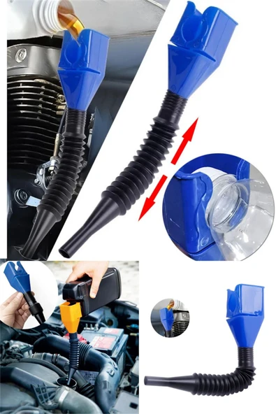 Araç Yağ Benzin Doldurma Hunisi Açılabilir Yer Kaplamaz Yağ Benzin Dökme Aparatı 1 Adet