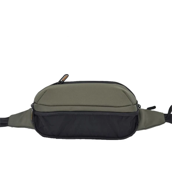 ÇÇS Multifonksiyonel Çift Gözlü Körüklü Su Geçirmez Bel Çantası Yeşil - Resim 6