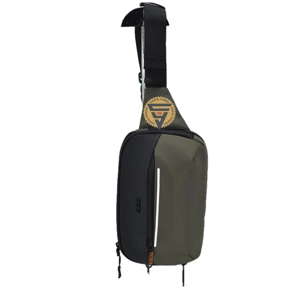 ÇÇS Multifonksiyonel Çift Gözlü Körüklü Su Geçirmez Bel Çantası Yeşil - Resim 3