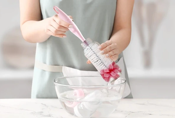 Nessiworld   Süngerli Biberon Fırçası 776 Pembe - Resim 2