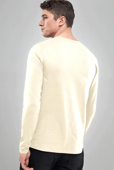 Erkek Uzun Kollu El Yazılı Brooklyn Baskılı Tshırt SPR25TS39 - 2