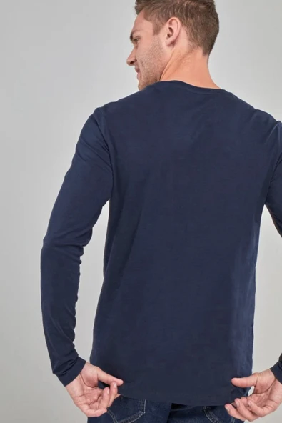 Erkek Uzun Kollu California Baskılı Baskılı Tshırt SPR25TS38 - 8