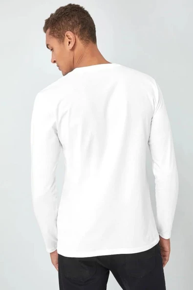 Erkek Uzun Kollu California Baskılı Baskılı Tshırt SPR25TS38 - 10