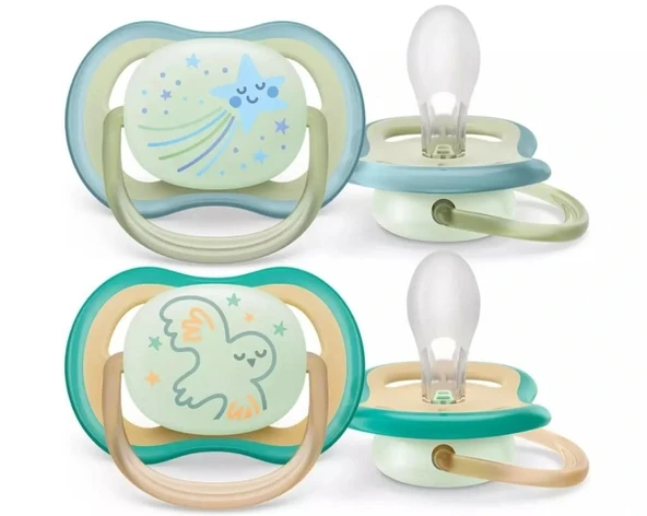 Nessiworld Philips Avent Ultra Air Gece Emzik 0-6 Ay Erkek - 2