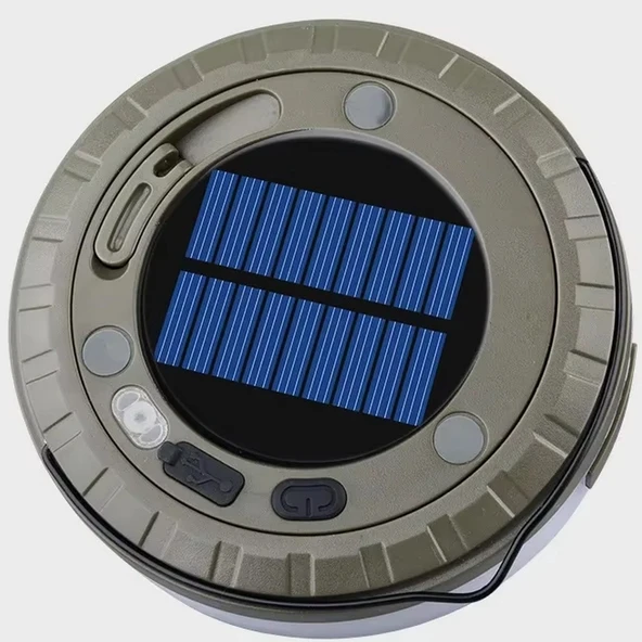 Solar Güneş Enerjili Şarjlı 8 Mt Led Kamp Lambası Işıldak Fener Dekor Lambası Peri Renkli Şerit Led - 6