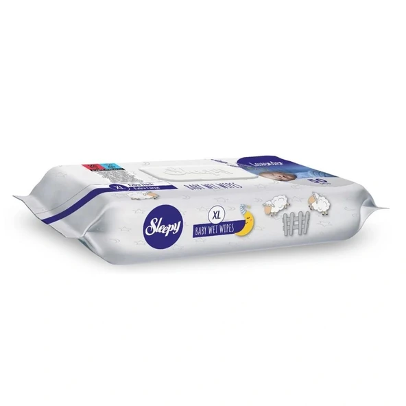 Nessiworld Sleepy XL Lavanta Kokulu Bebek Vücut Temizleme Mendili 50 Yaprak - 2