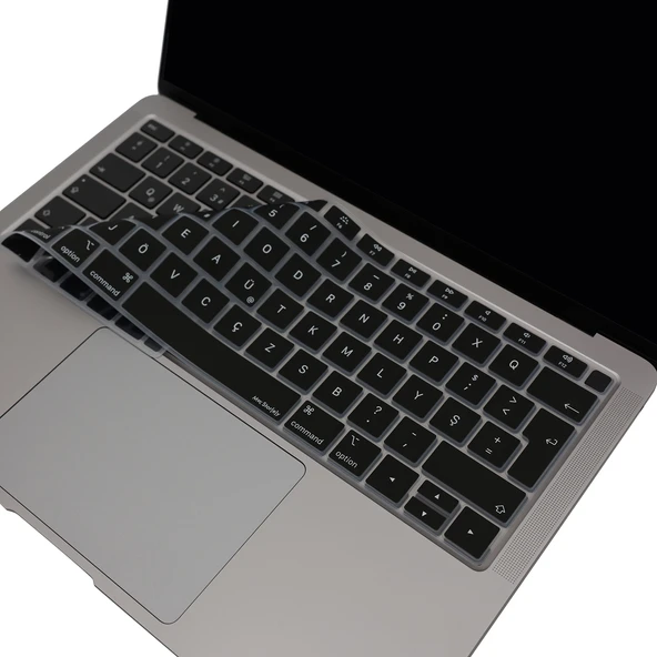 F Klavye Macbook Air M1 13inç Kılıfı TouchID'li DaktiloTip A2337 A2179 A1932 ile Uyumlu ürün görseli 1