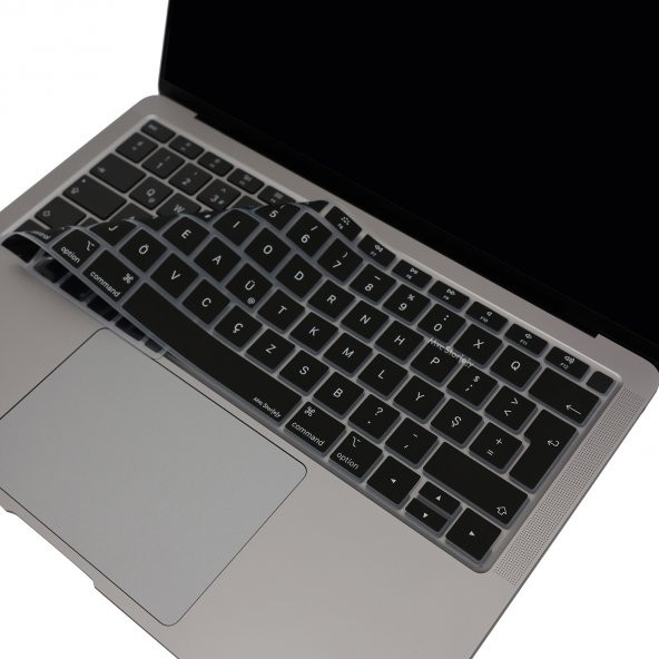 F Klavye Macbook Air M1 13inç Kılıfı TouchID'li DaktiloTip A2337 A2179 A1932 ile Uyumlu