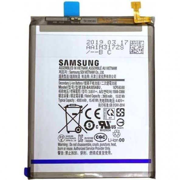 Elvita Samsung Galaxy A30 A305 Batarya Pil EB-BA505ABU