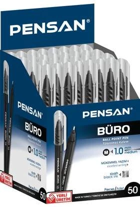 Pensan Büro Siyah Tükenmez Kalem 1Mm 2270 50 Li Paket