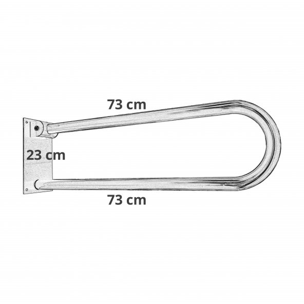 Standart Engelli Mafsallı Tutunma Barı Siyah - 2