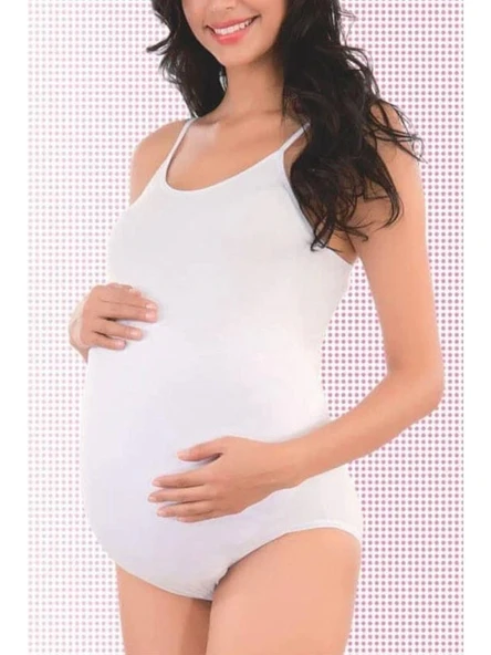 Nessiworld Nessiworld İmer Hamile Çıt Çıt Body 9253 White - 2