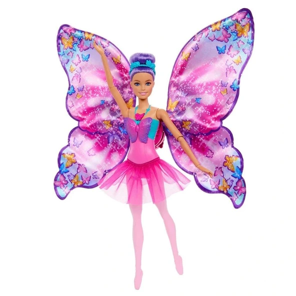 Nessiworld HXJ10 Barbie Kelebek Dansçı Bebek - Resim 3