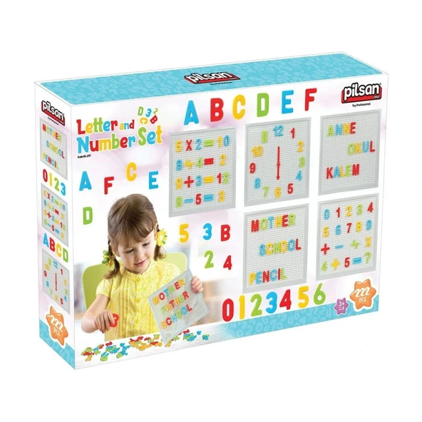 Nessiworld 03 297 İnovatif Harf Ve Rakam Seti 222 Parça -Pilsan Oyuncak ürün görseli 1