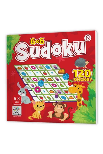 Stickerli Sudoku Serisi (5-8 Yaş) - Dikkat Geliştiren Bulmacalar - 5