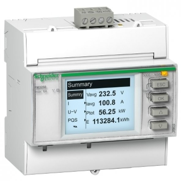 Schneıder,Pm3255Enerjı An.Ct/5A,Modbus Hab.Metsepm3255