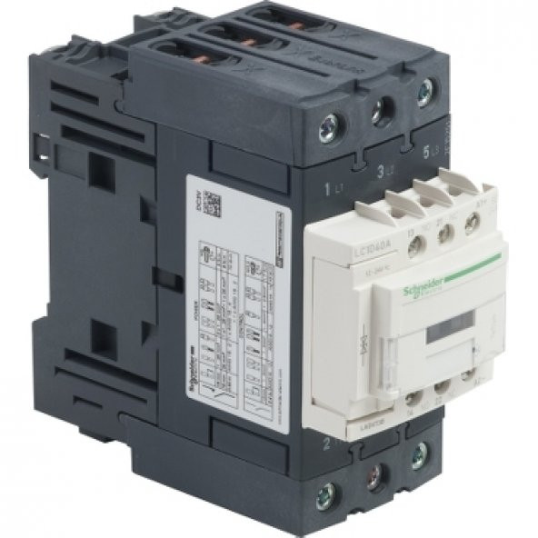 Schneıder,Kontaktor 18,5Kw 40A 24Vdc Lc1D40Abd