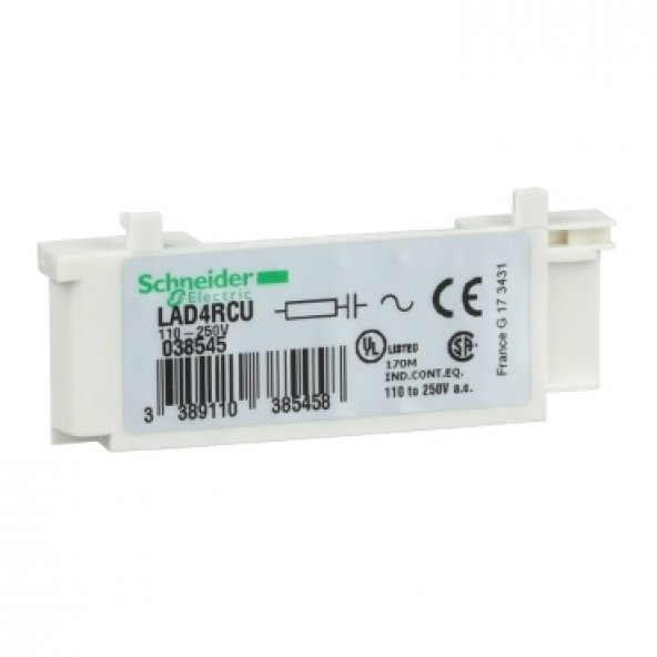Schneıder,110-240Vac Rc Filtre Lc1D09…D38 Lad4Rcu