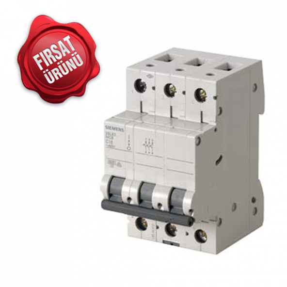 Siemens 5Sl6306-7Ya 6Amper 3Faz 6Ka C Tipi Otomatik Sigorta C6X3