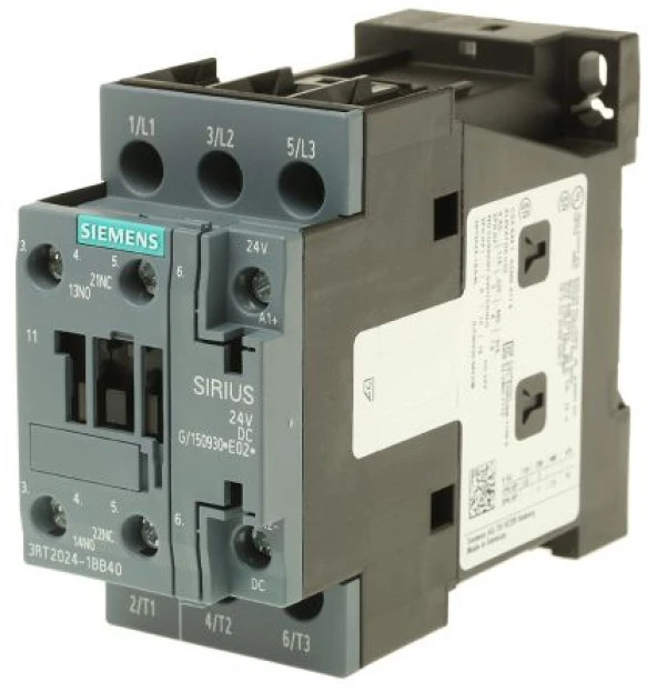 Siemens,Üç Faz;Sirus Kontaktör;Ac 24V Bobinli;5;5 3Rt2024-1Ab00