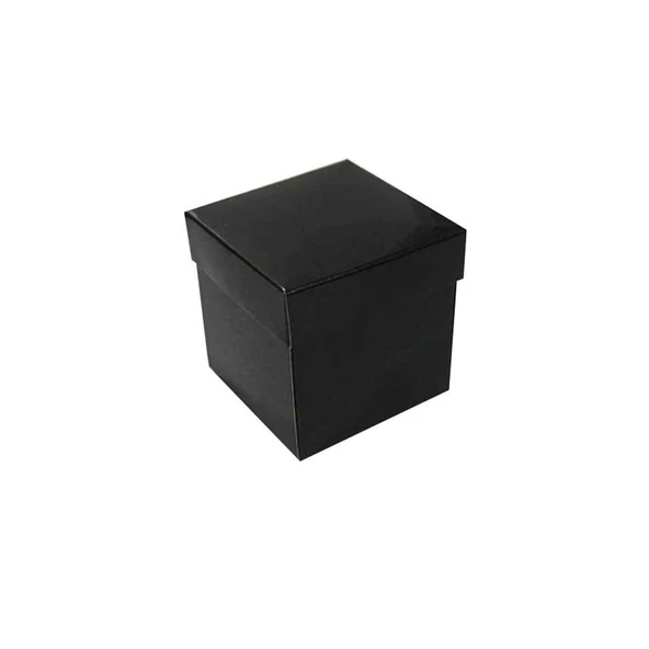 Komple Karton Kutu Düz Renk 7X7X7 CM (25 Adet)  Siyah