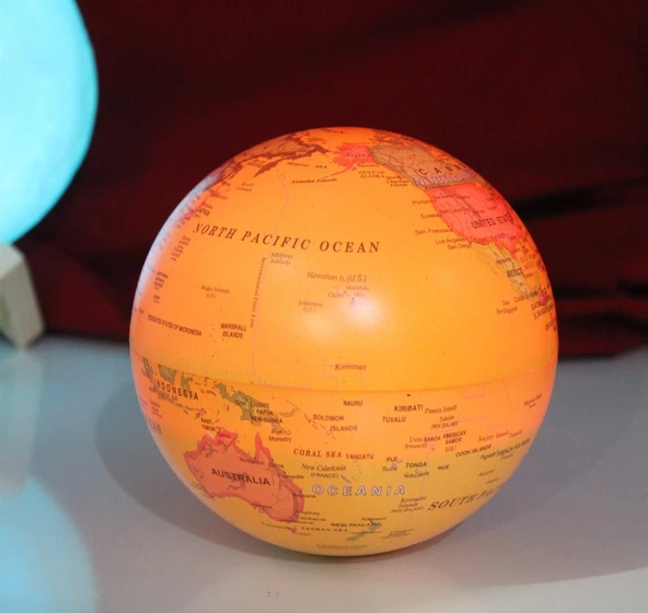 KENPAZAR Işıklı Dönen Dünya Küre Dekoratif Hediyelik Okul Gereci - 2