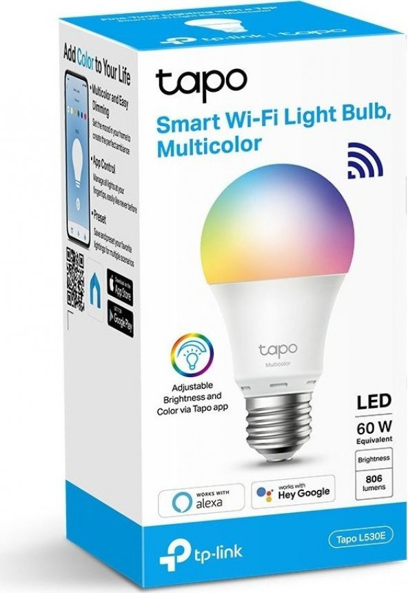 Tp-Link Tapo L530E Ayarlanabilir Işık Seviyeli Çok Renkli Akıllı Wi-Fi LED Ampul - 2