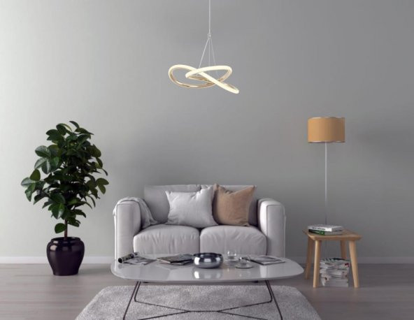 Eray Aydınlatma 9192-1 Sarı Tekli Led Avize - 2