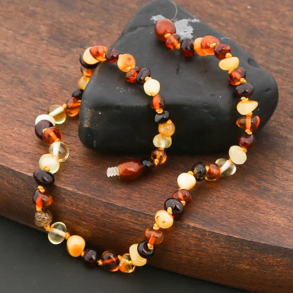 KENPAZAR Bebek Damla Kehribar Diş Kolye - 4