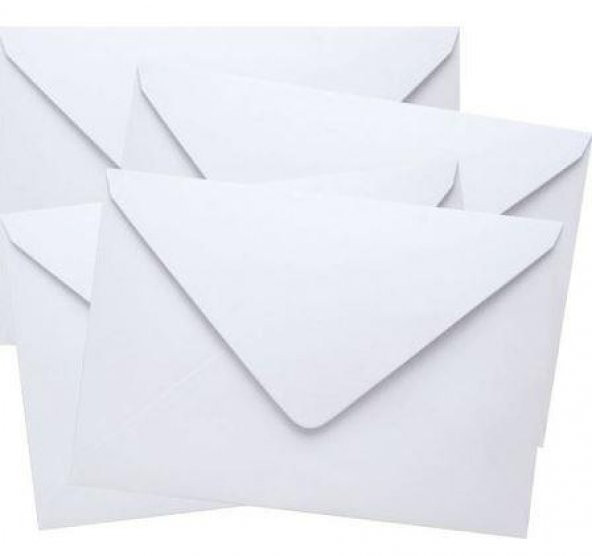 Mektup Zarfı 114*162 mm Beyaz 100 lü Silikonlu