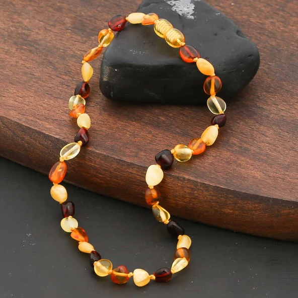 KENPAZAR Bebek Damla Kehribar Diş Kolye - 4