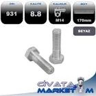 M 14*170 CİVATA BEYAZ