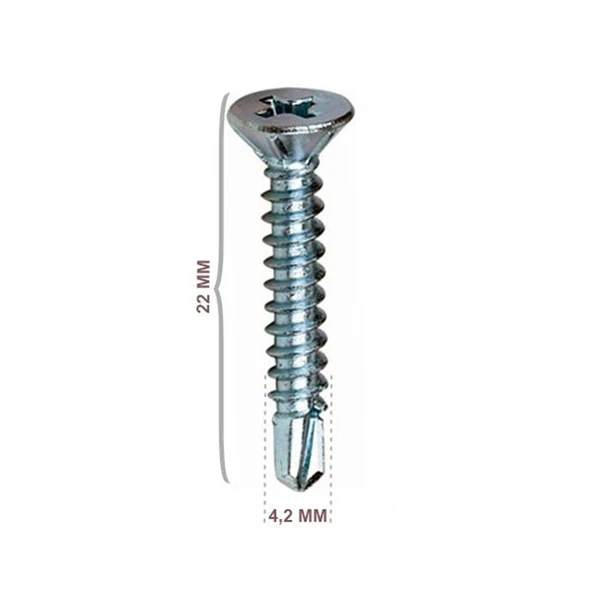 VİPAX YHB MATKAP UÇLU VİDA 4,2*22MM