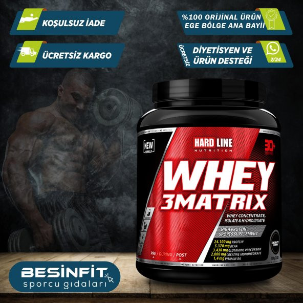 Hardline Whey 3 Matrix 908 Gr Protein Tozu - 1