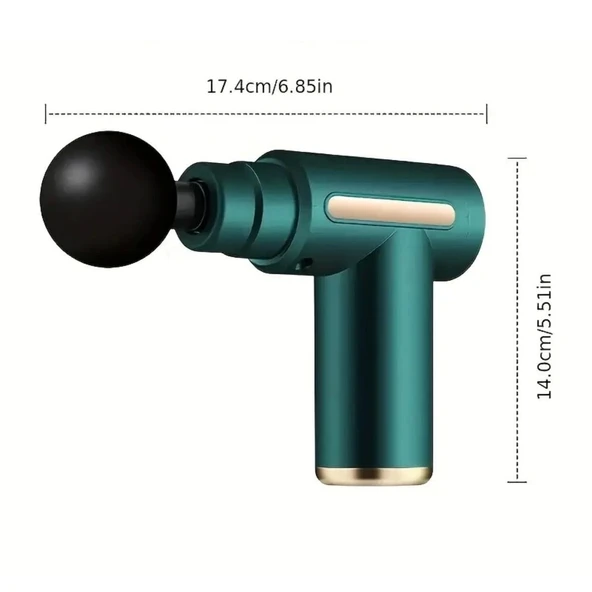 4 Masaj Başlıklı Titreşim, Şarj Edilebilir Küçük Masaj Aleti,masaj Tabancası - 3