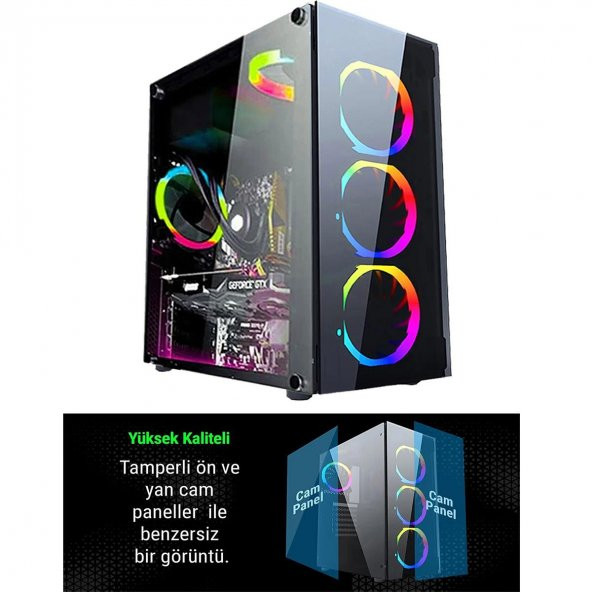 Zeiron AFX45 Ryzen 5 3600 32GB 256GB+500GB 23.8 Oyun Bilgisayarı - 4
