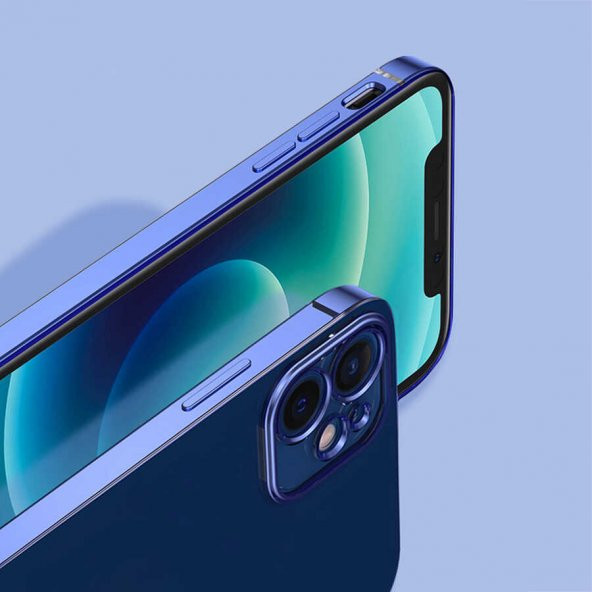 iPhone 12 Pro Max Kılıf Gbox Matte Electroplated Silikon - 2