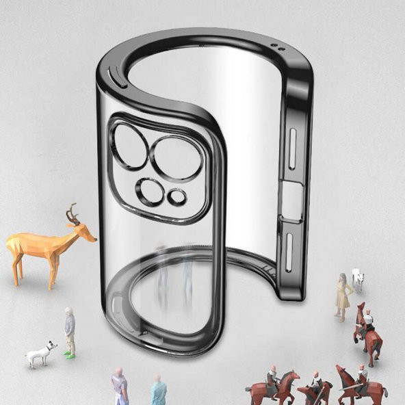 iPhone 12 Pro Max Kılıf Gbox Matte Electroplated Silikon - 3