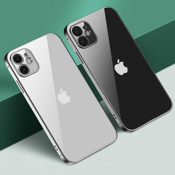 iPhone 12 Pro Max Kılıf Gbox Matte Electroplated Silikon - 4