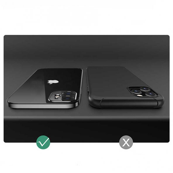 iPhone 12 Pro Max Kılıf Gbox Matte Electroplated Silikon - 5