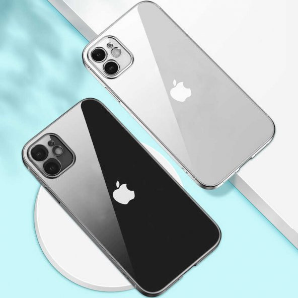 iPhone 12 Pro Max Kılıf Gbox Matte Electroplated Silikon - 6